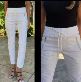Bevy Flog Noam White Stripe Pant