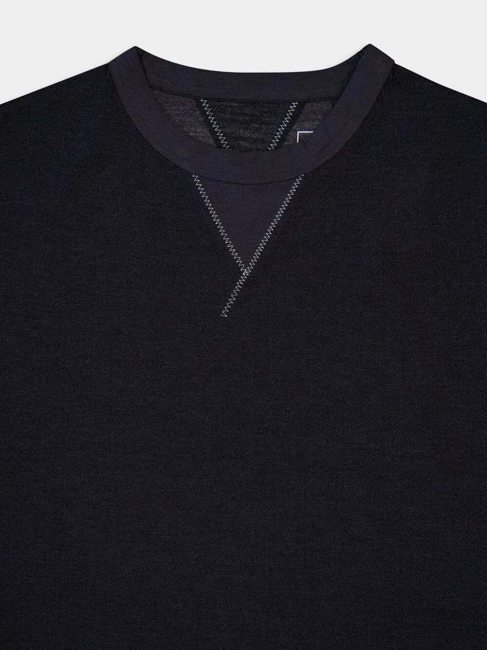 Black Oversized Wool T-Shirt