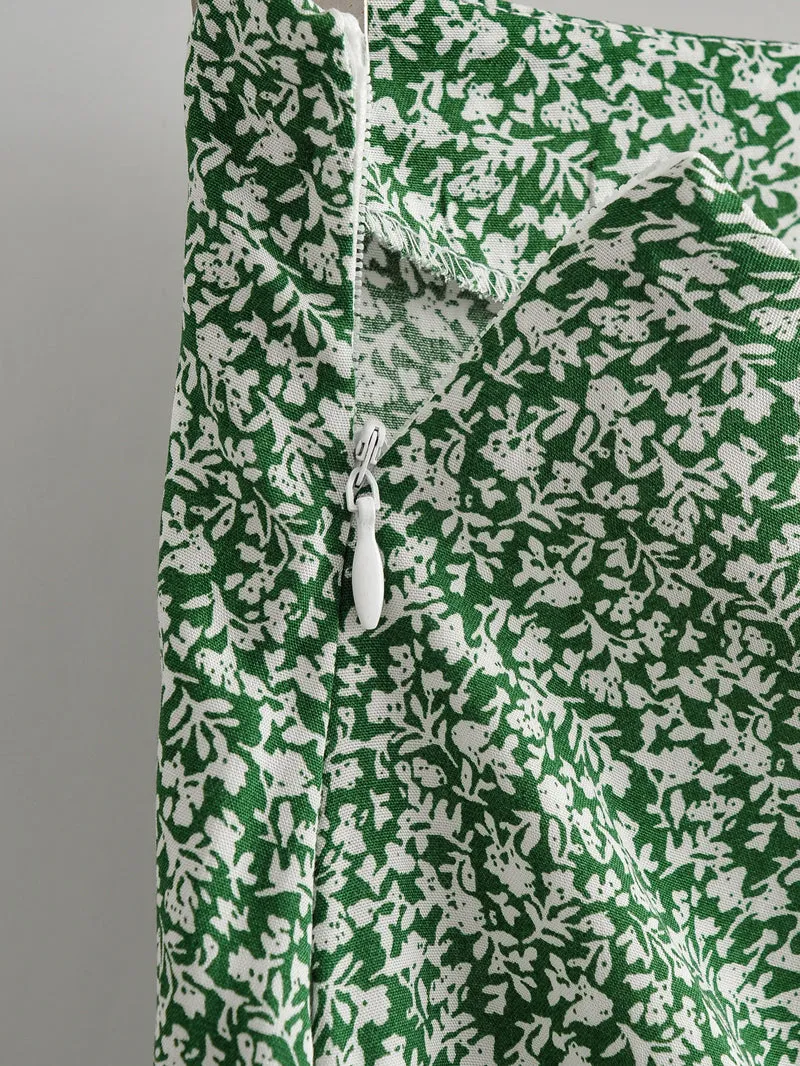 Boho Skirt, Hippie Skirts, Midi Skirt, Green Garden