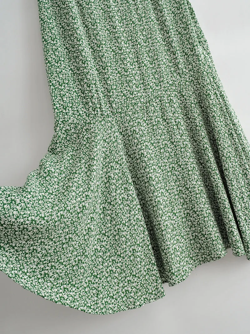 Boho Skirt, Hippie Skirts, Midi Skirt, Green Garden