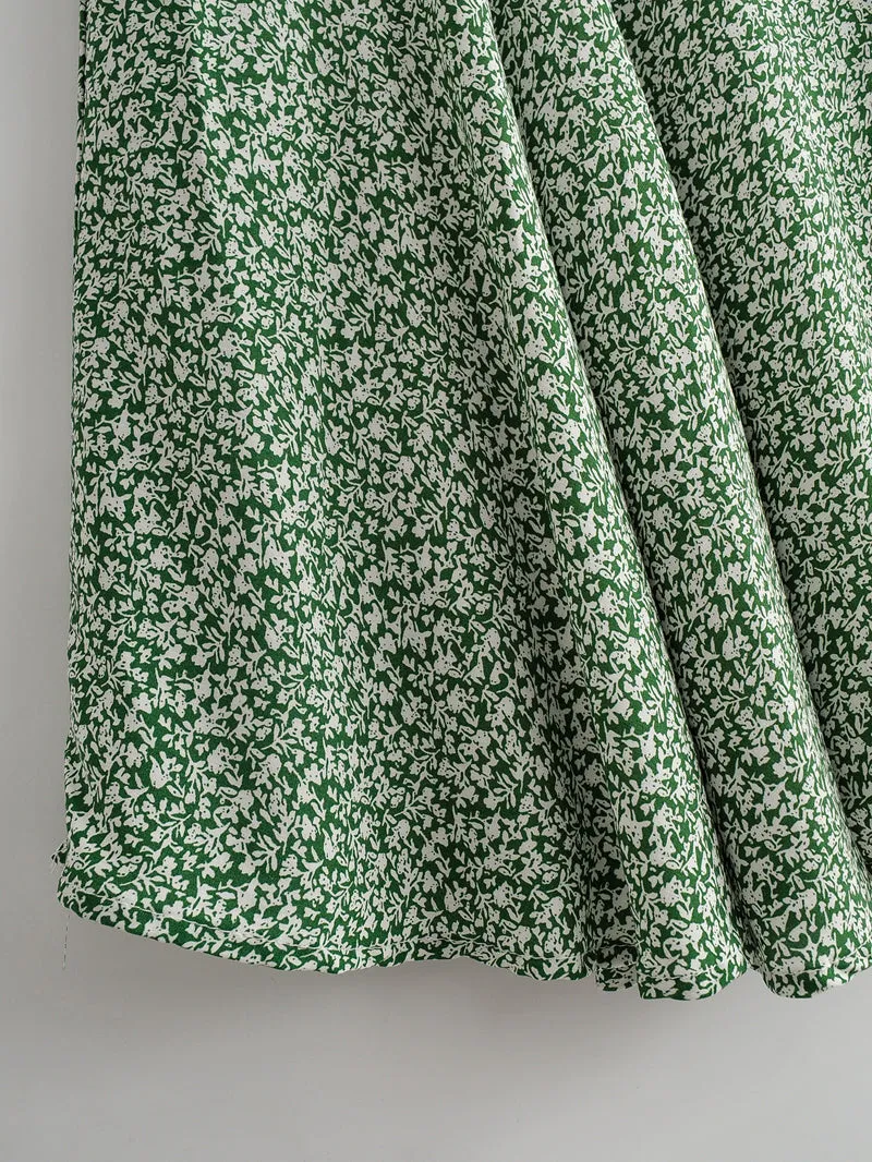 Boho Skirt, Hippie Skirts, Midi Skirt, Green Garden