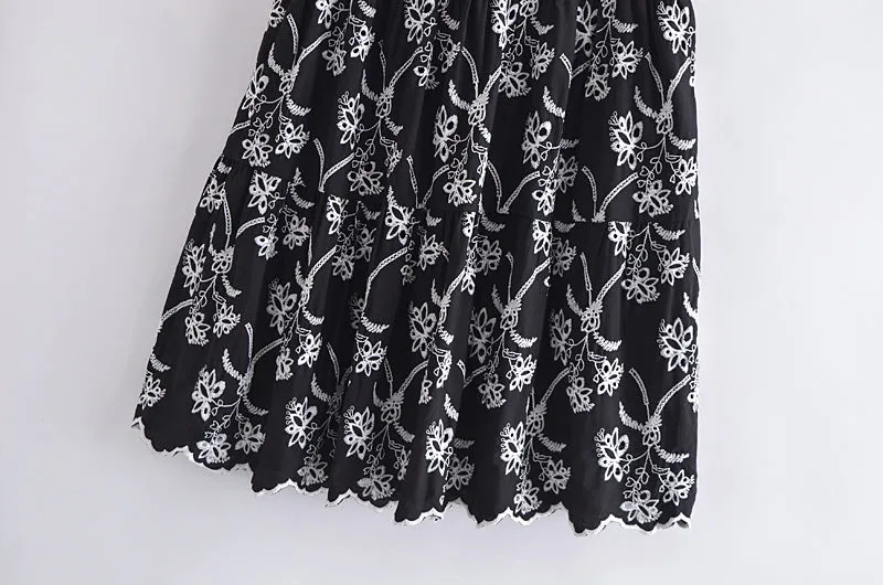Boho Skirt, Hippie Skirts, Midi Skirt, Mariana in Lace White, Purple and Black