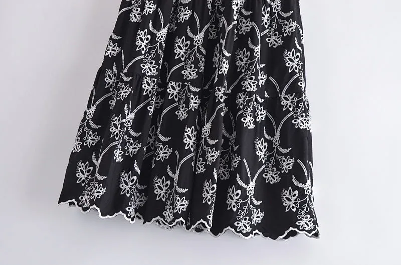 Boho Skirt, Hippie Skirts, Midi Skirt, Mariana in Lace White, Purple and Black