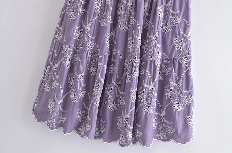 Boho Skirt, Hippie Skirts, Midi Skirt, Mariana in Lace White, Purple and Black