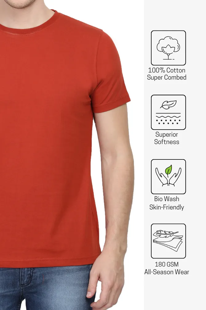 Brick Red T-shirt for men