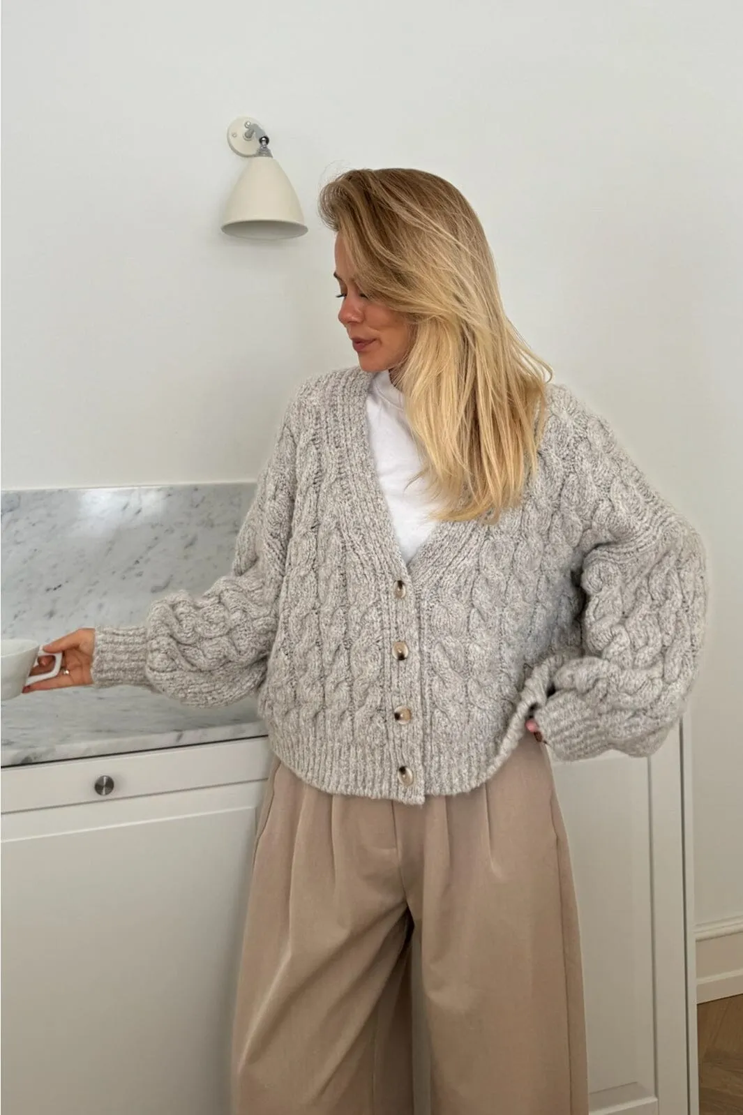 BYIC - Siggaic Cardigan - lgreige Light Greige