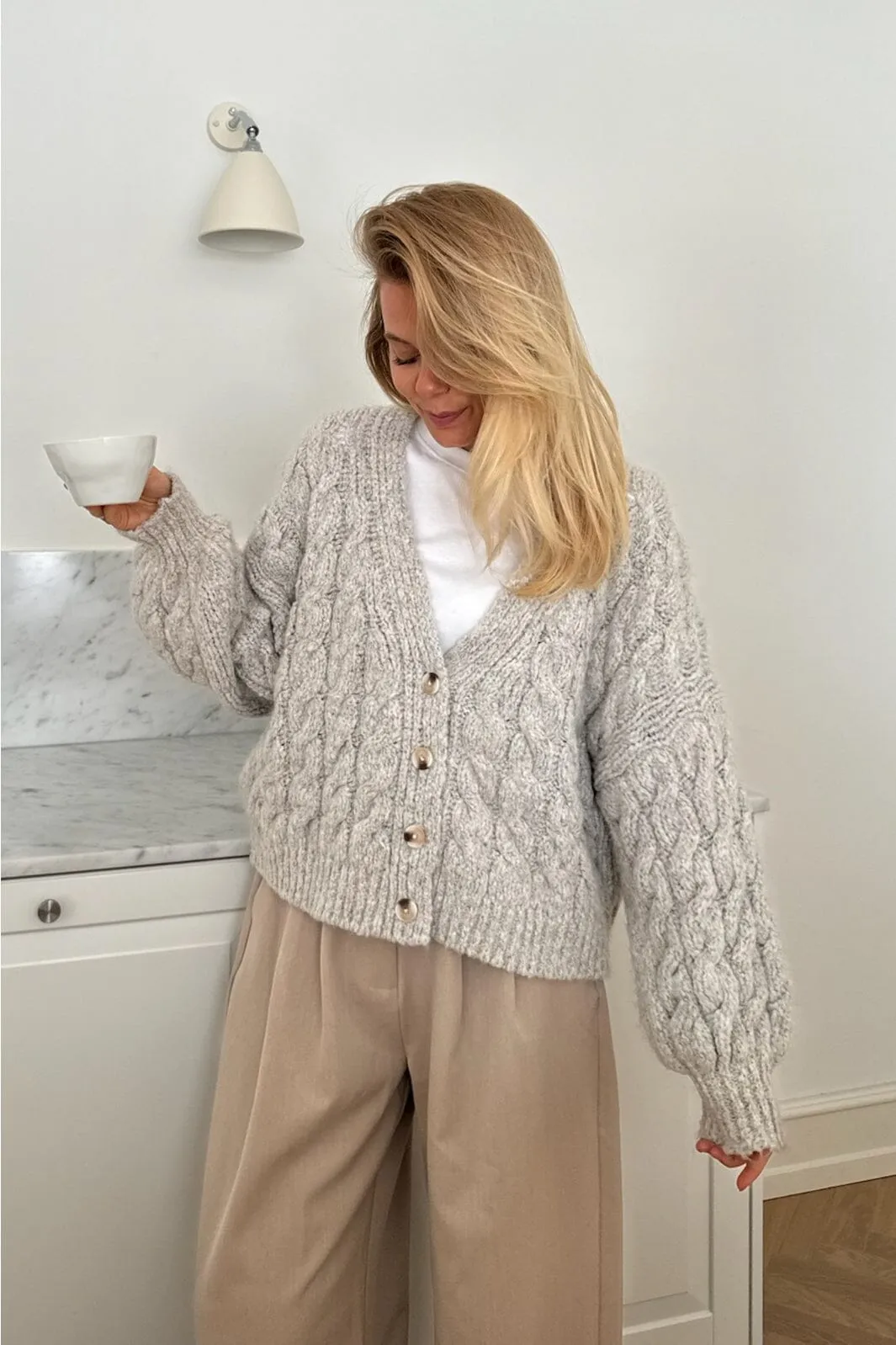 BYIC - Siggaic Cardigan - lgreige Light Greige