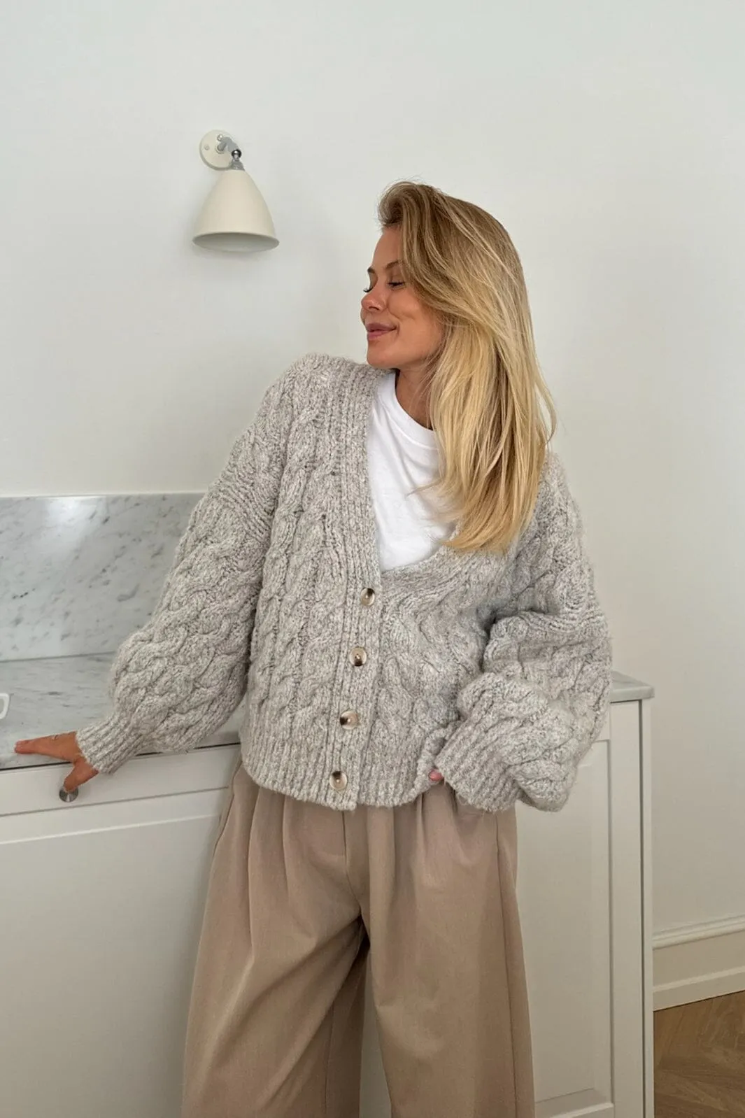 BYIC - Siggaic Cardigan - lgreige Light Greige
