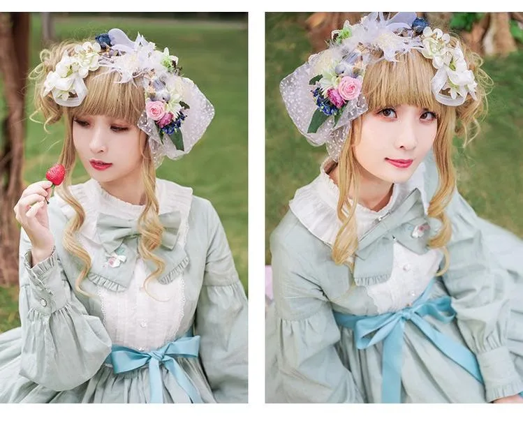 Chess Story~Vintage Lolita Long Sleeve OP Dress