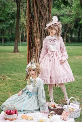 Chess Story~Vintage Lolita Long Sleeve OP Dress