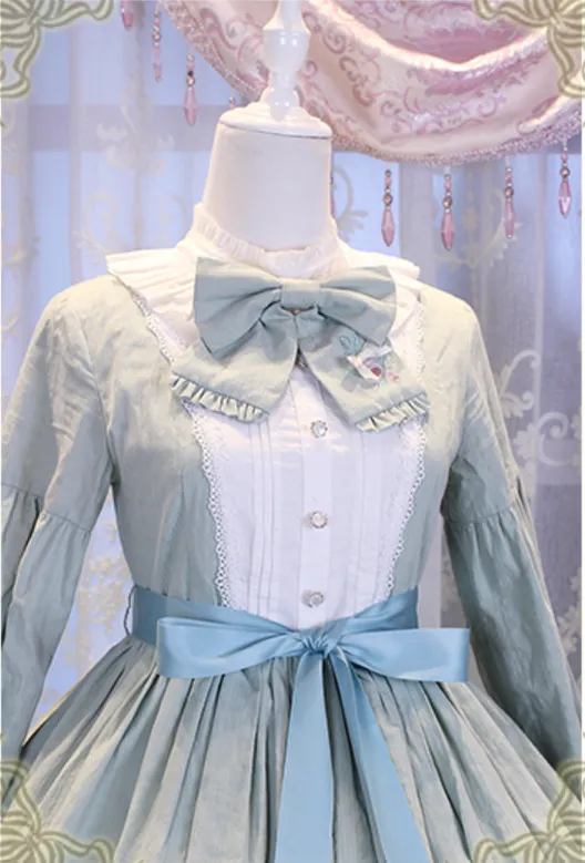 Chess Story~Vintage Lolita Long Sleeve OP Dress