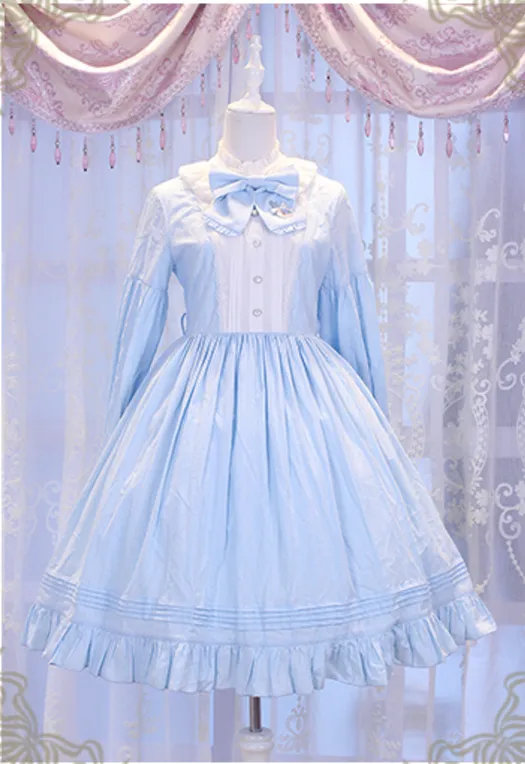 Chess Story~Vintage Lolita Long Sleeve OP Dress