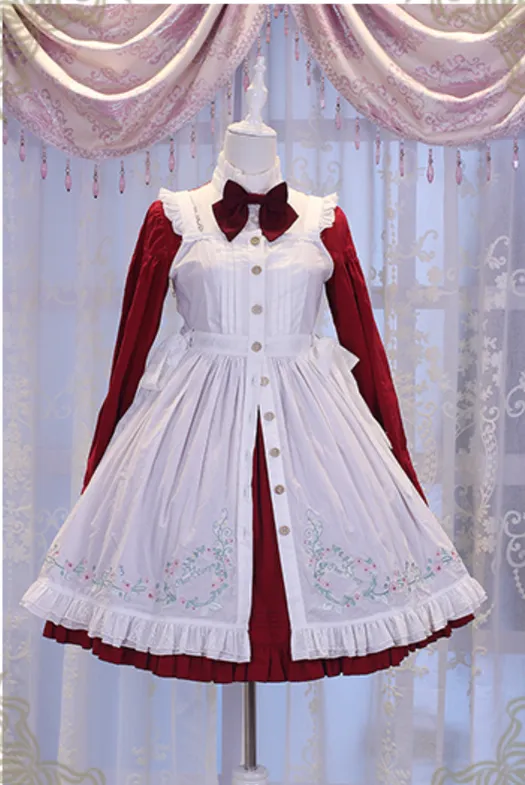 Chess Story~Vintage Lolita Long Sleeve OP Dress