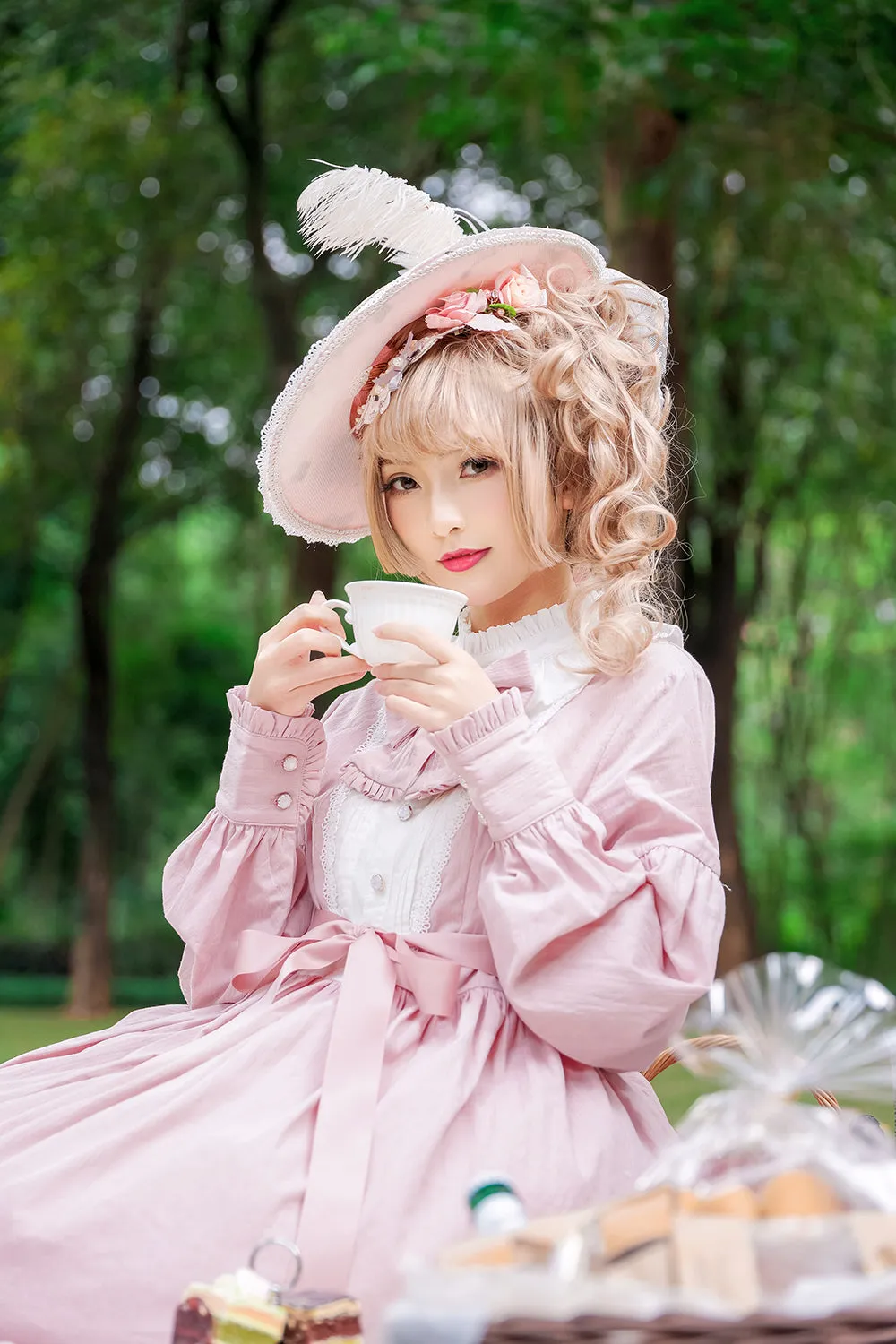 Chess Story~Vintage Lolita Long Sleeve OP Dress