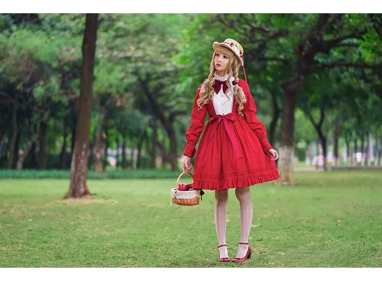 Chess Story~Vintage Lolita Long Sleeve OP Dress
