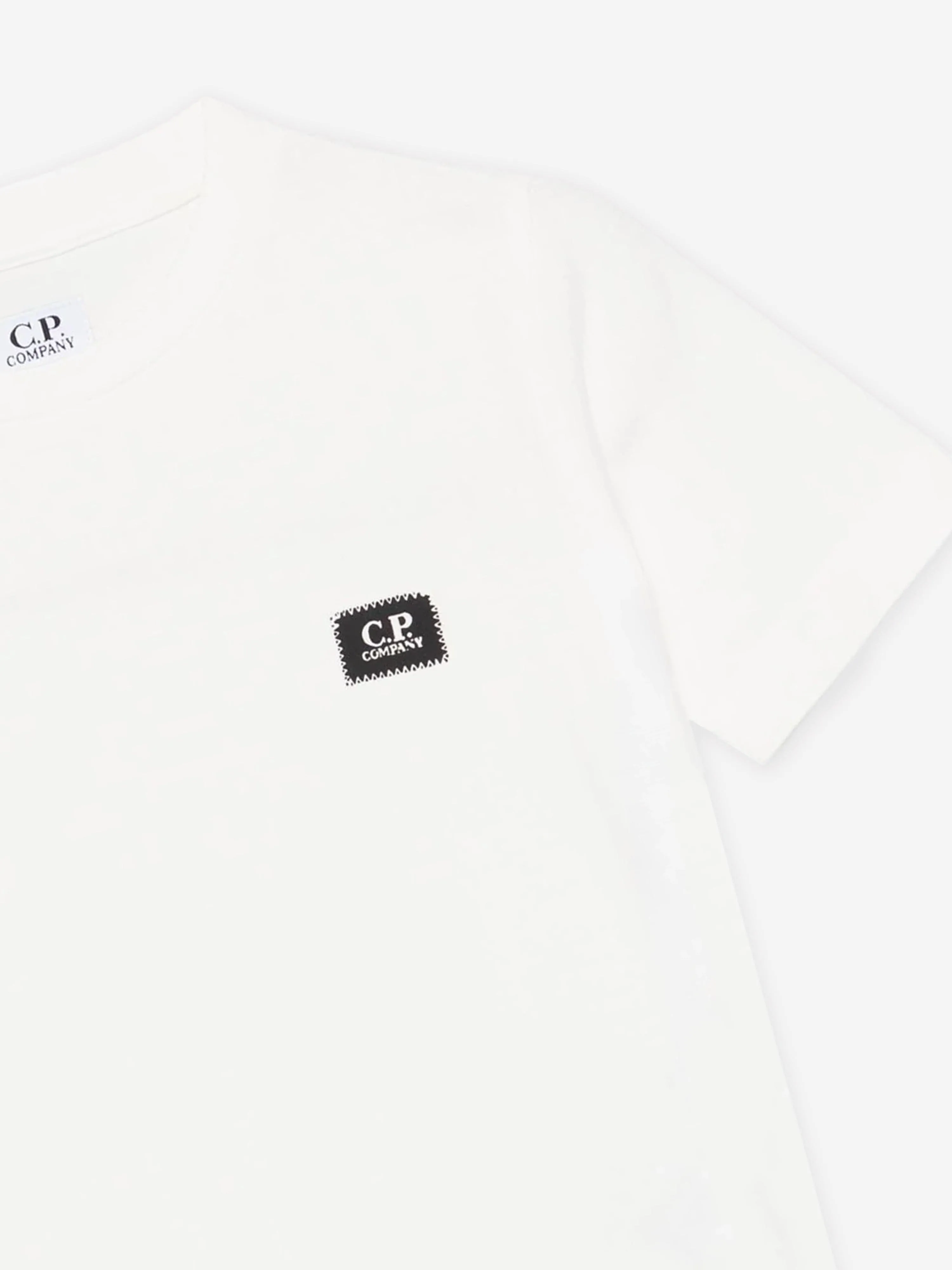 C.P. Company Boys Logo T-Shirt in Ivory