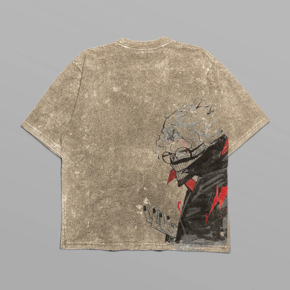 Dandadan Oversized T-Shirt – Minimalist Logo Front & Okarun Side Profile Back Design