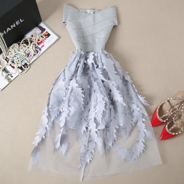 Elegant Lace Patchwork Dress