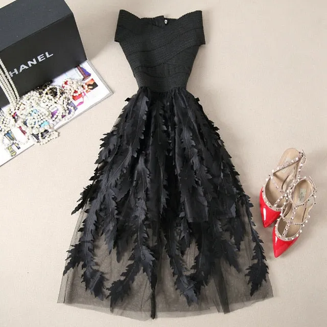 Elegant Lace Patchwork Dress