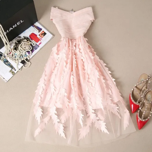 Elegant Lace Patchwork Dress