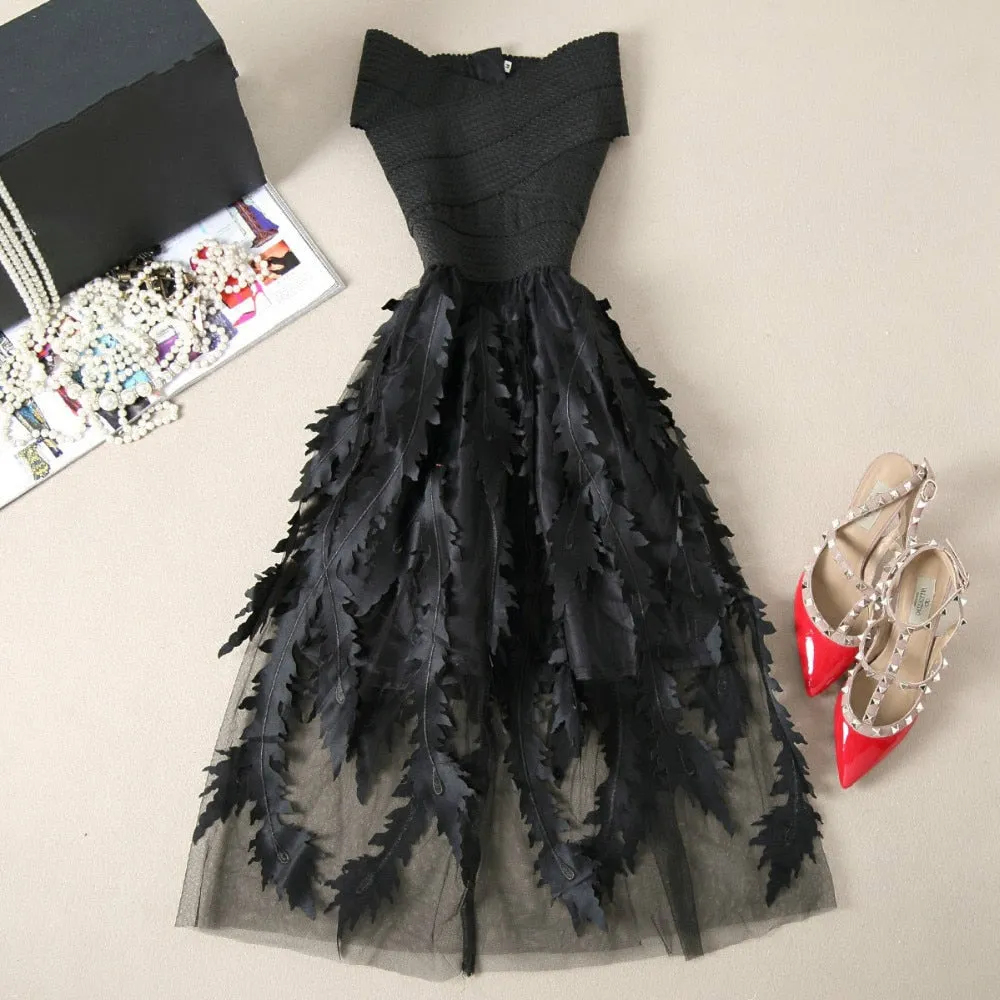 Elegant Lace Patchwork Dress