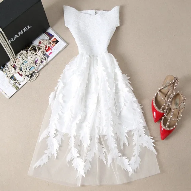 Elegant Lace Patchwork Dress