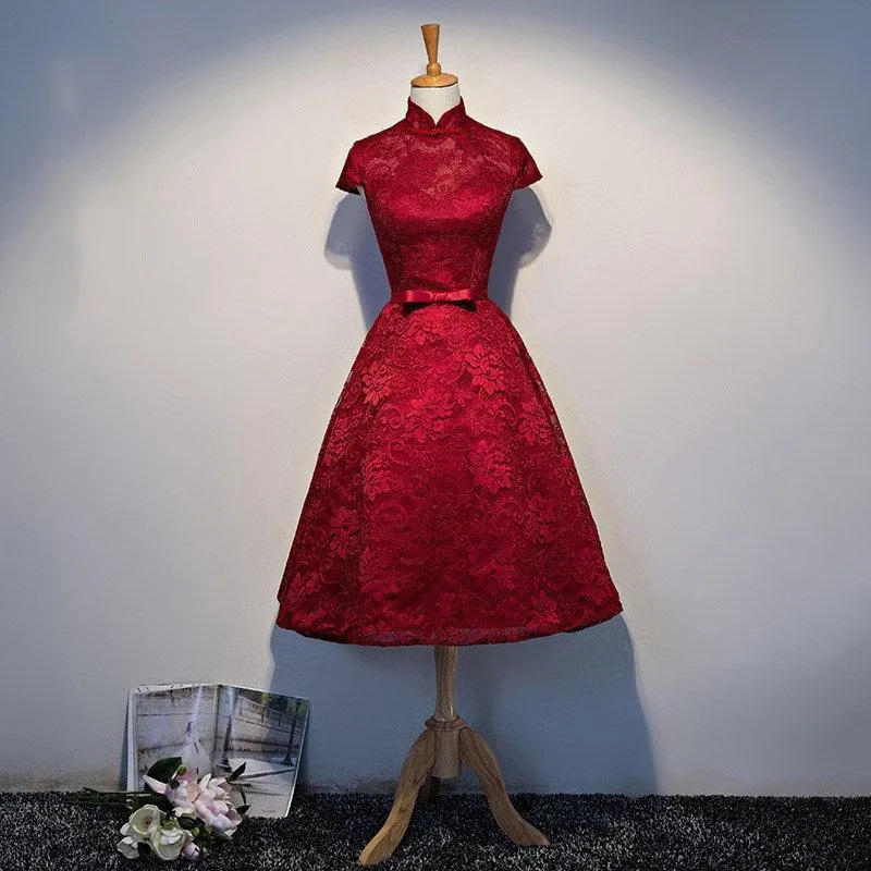 Elegant Long Red Dress for Women