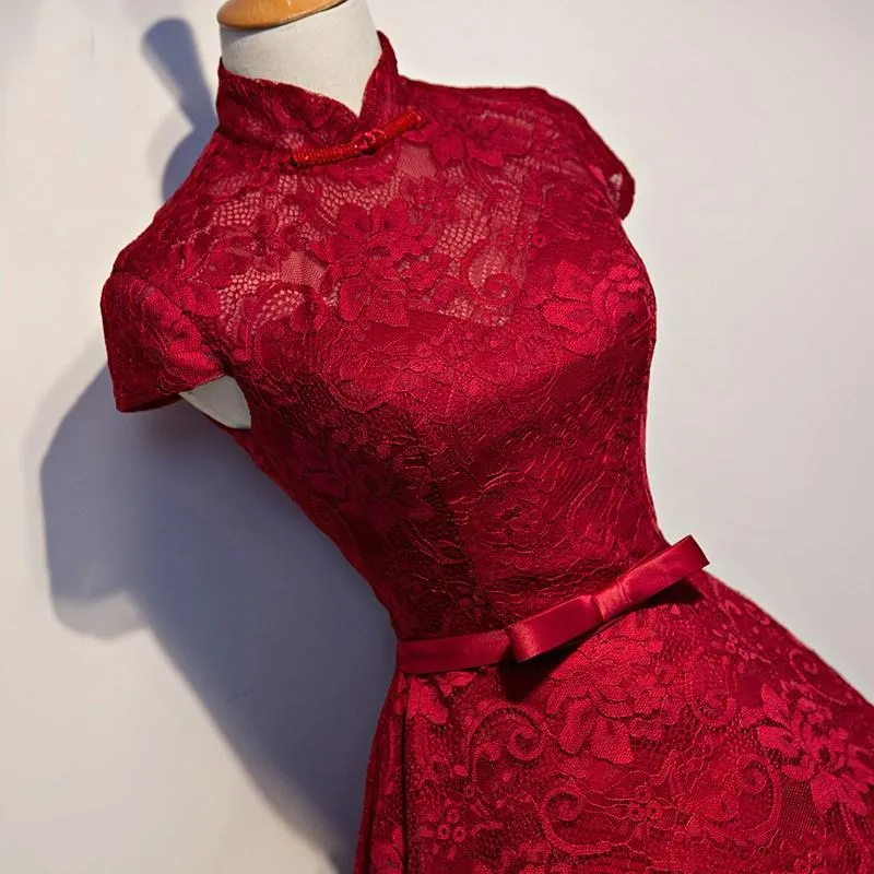 Elegant Long Red Dress for Women