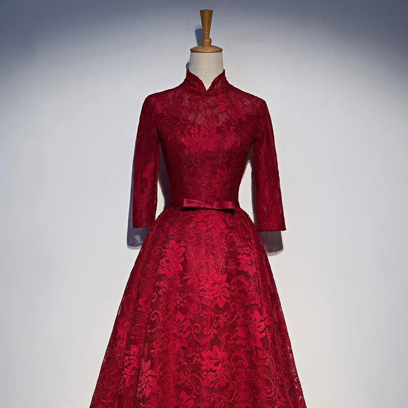 Elegant Long Red Dress for Women