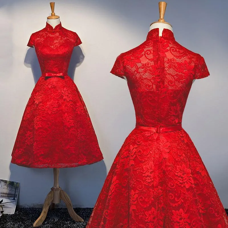 Elegant Long Red Dress for Women