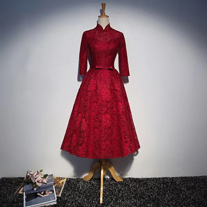 Elegant Long Red Dress for Women