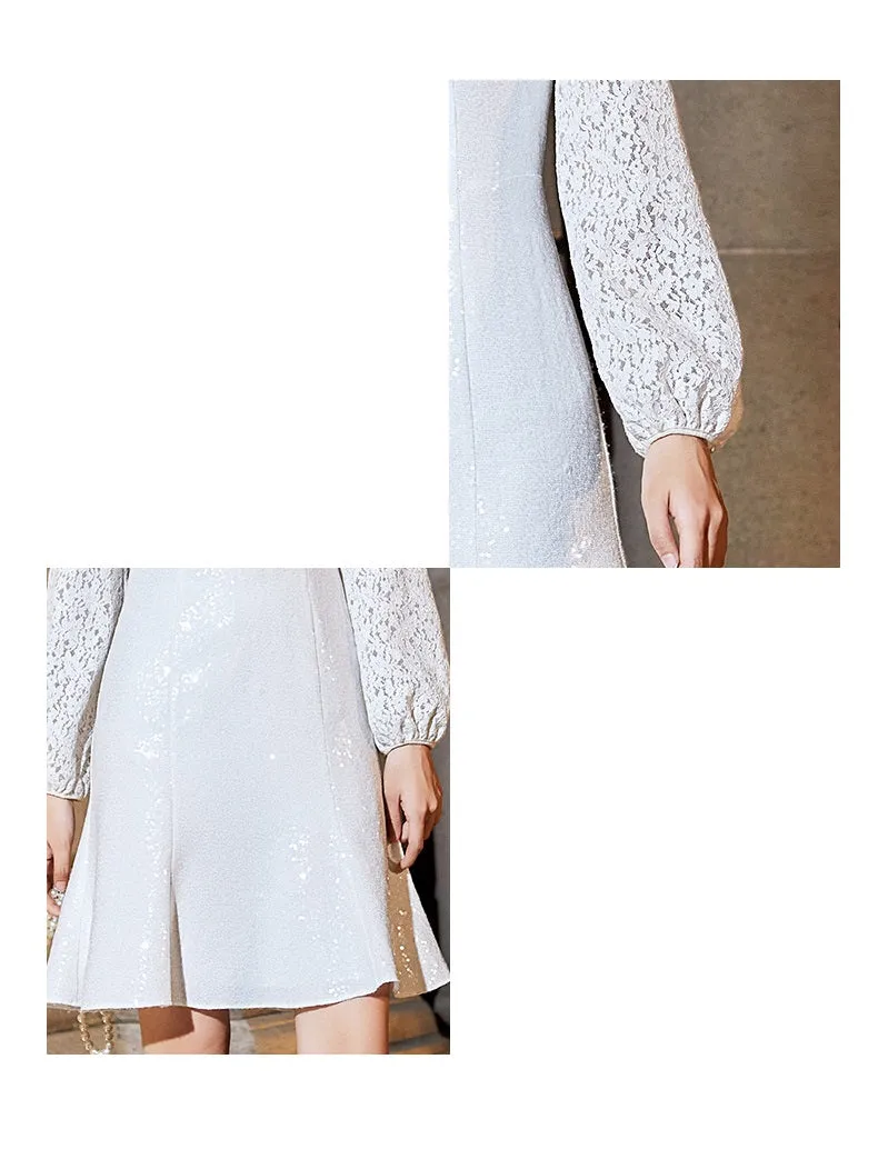 Elegant mermaid lace fishtail skirt dress- Erina