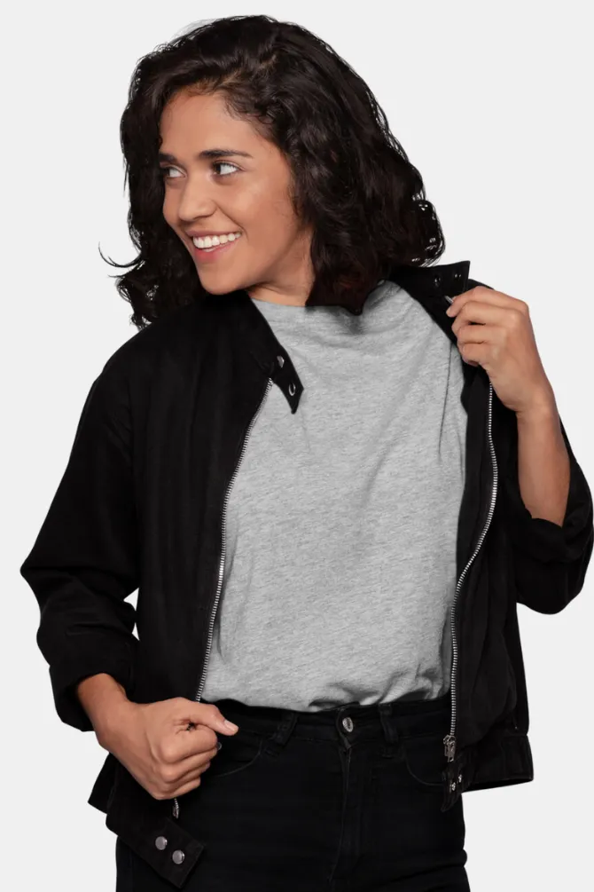 Grey Melange T-shirt for women