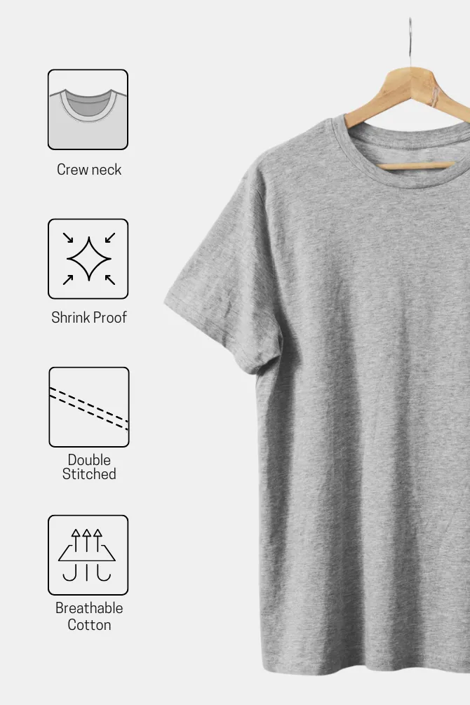 Grey Melange T-shirt for women