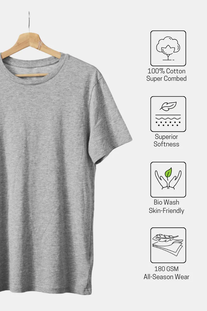 Grey Melange T-shirt for women