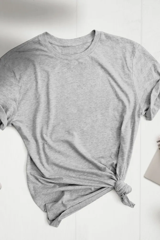 Grey Melange T-shirt for women