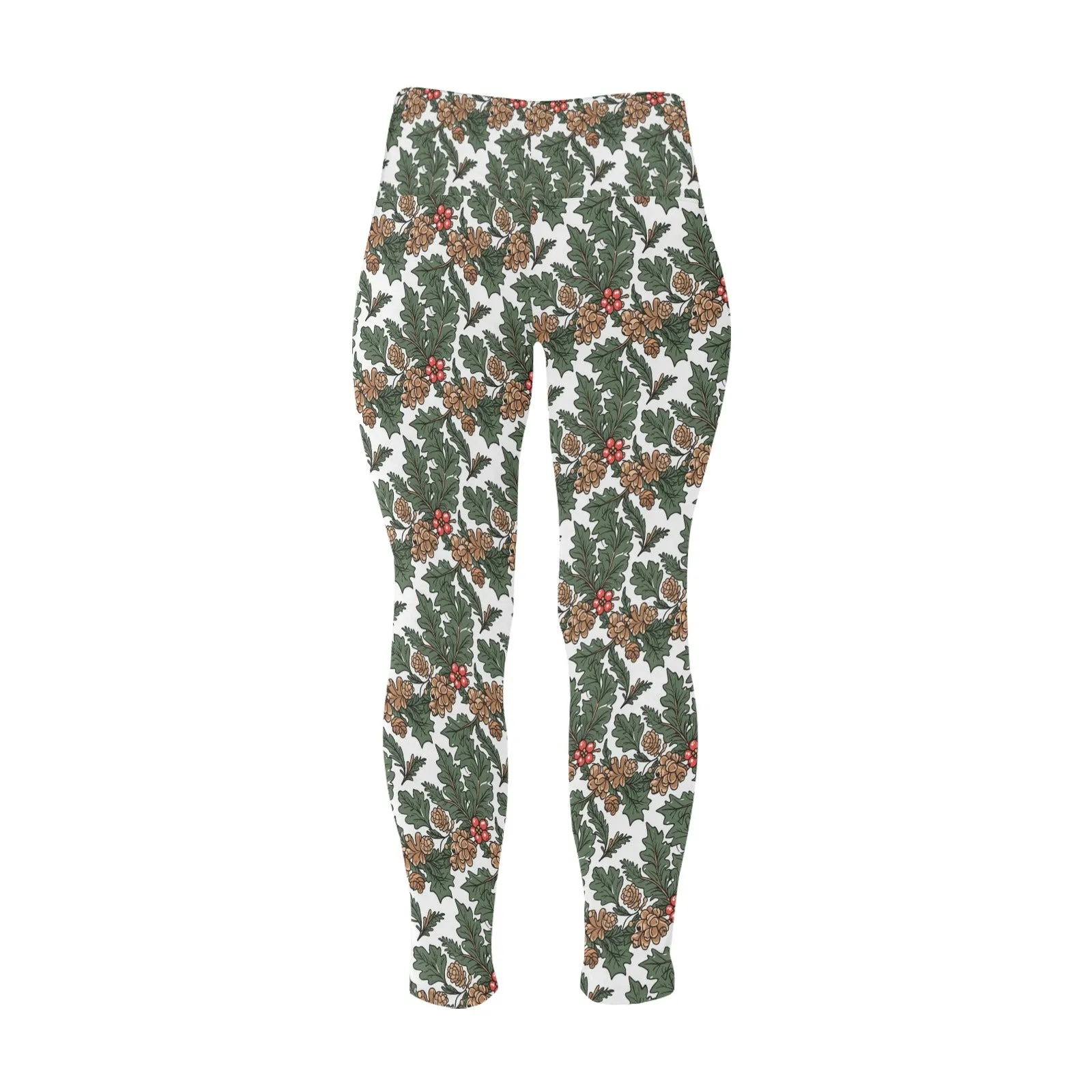 Holly Pine Women's Plus Size High Waited Leggings Women's High Waist Leggings(Plus Size)(ModelL45)