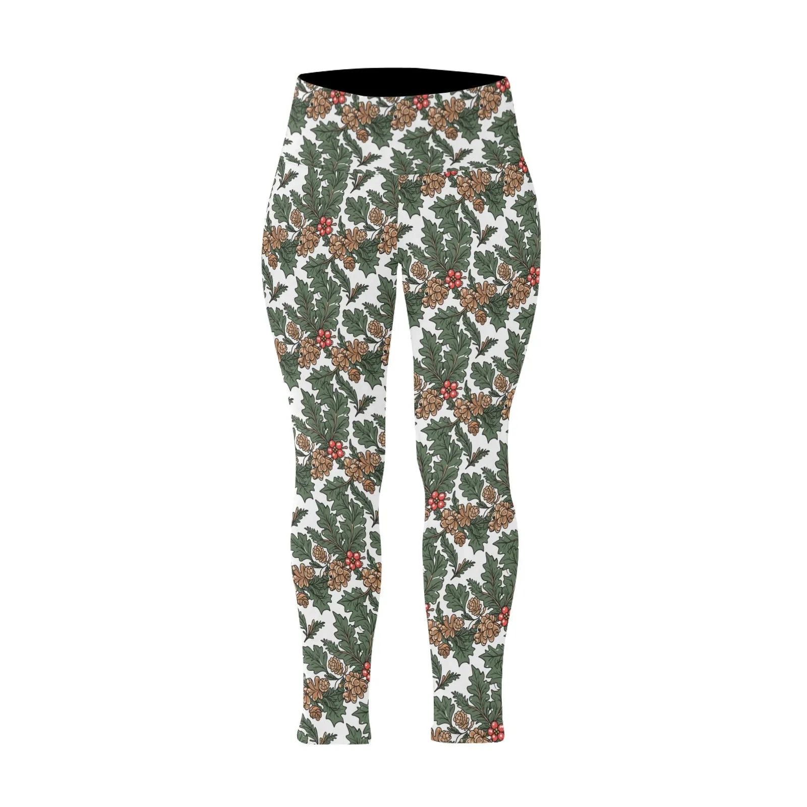 Holly Pine Women's Plus Size High Waited Leggings Women's High Waist Leggings(Plus Size)(ModelL45)