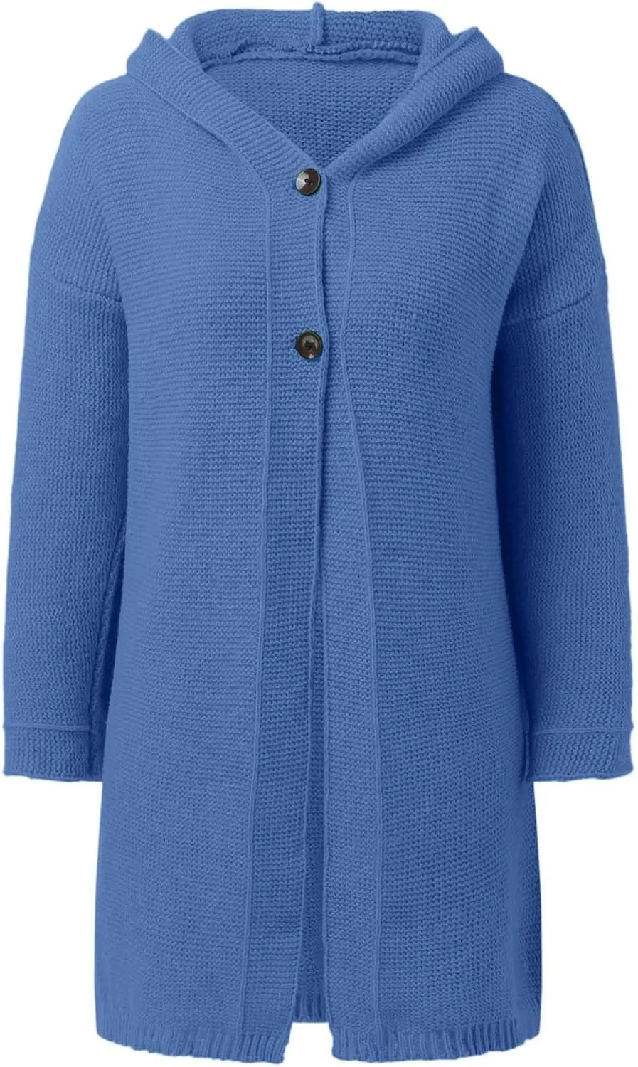 iLH Cardigan Sweaters for Women Casual Loose Open Front Sweater Coats Chunky Cable Knit Coat Fall Winter Hooded Outwear