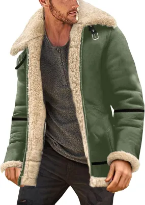 LCMTWX Men's Thicken Warm Winter Coat Stand Collar Knitted Splice Sweater Coat Casual Cardigan Stylish Outwear Winter