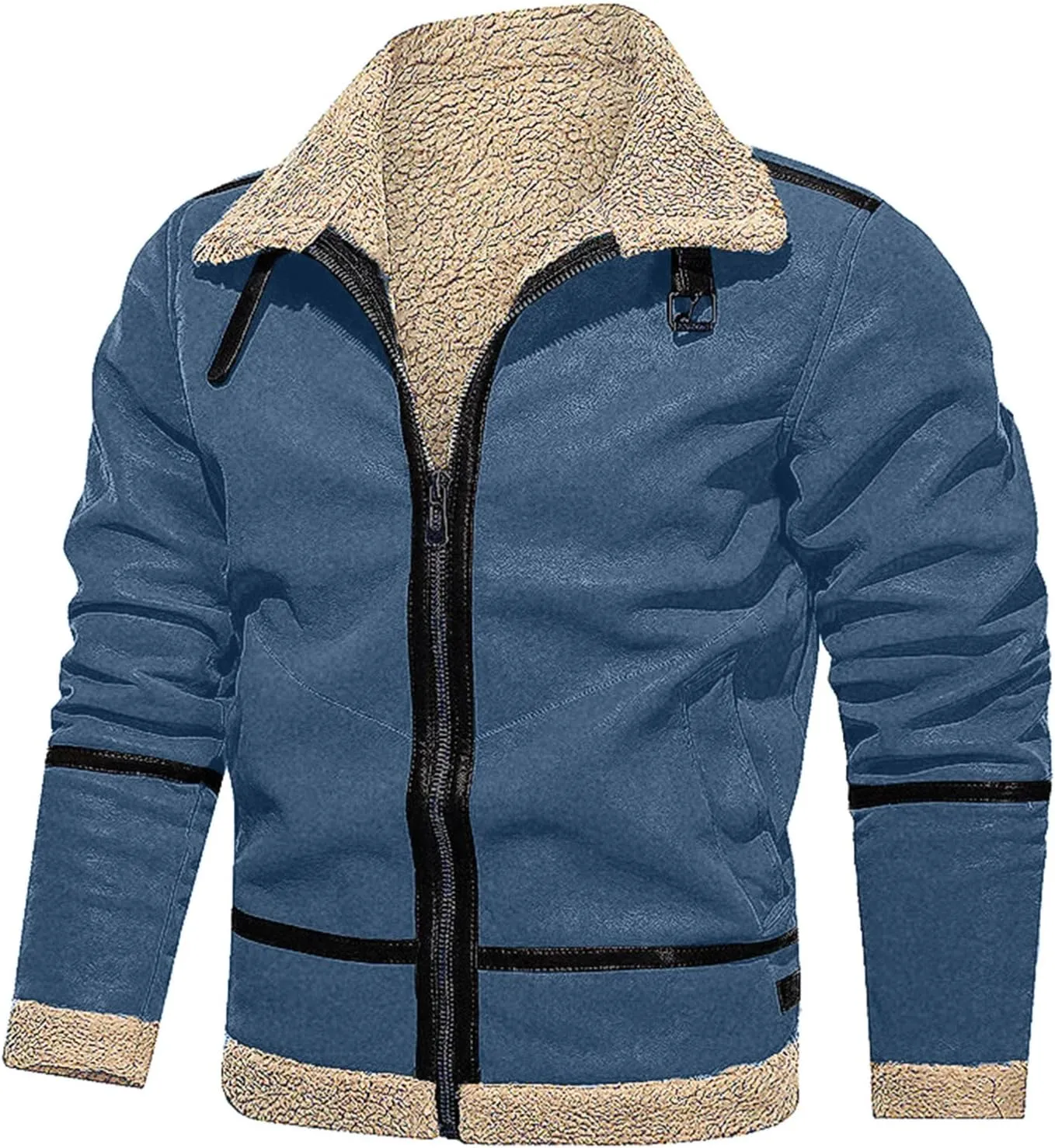 LCMTWX Men's Thicken Warm Winter Coat Stand Collar Knitted Splice Sweater Coat Casual Cardigan Stylish Winter Jackets for