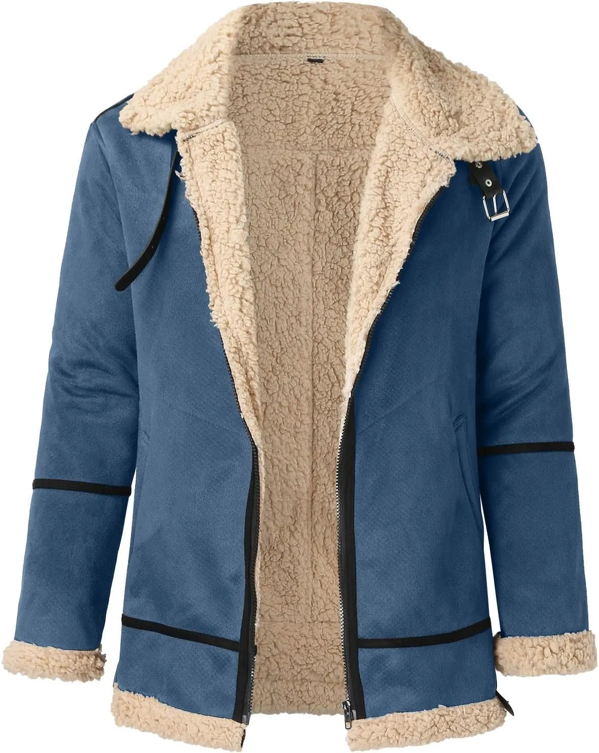 LCMTWX Men's Thicken Warm Winter Coat Stand Collar Knitted Splice Sweater Coat Casual Cardigan Stylish Winter Jackets for