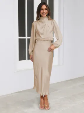 Luna Luxury Biz Satin Dress