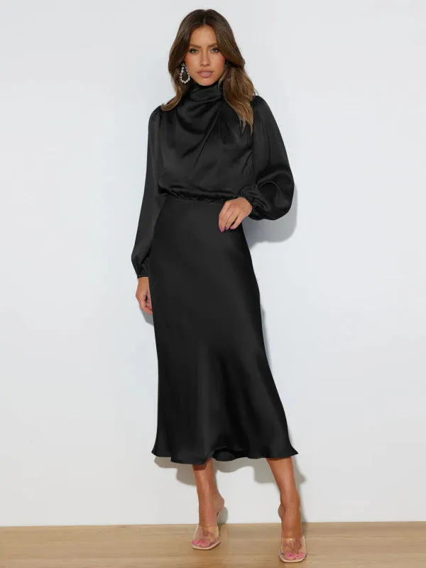 Luna Luxury Biz Satin Dress