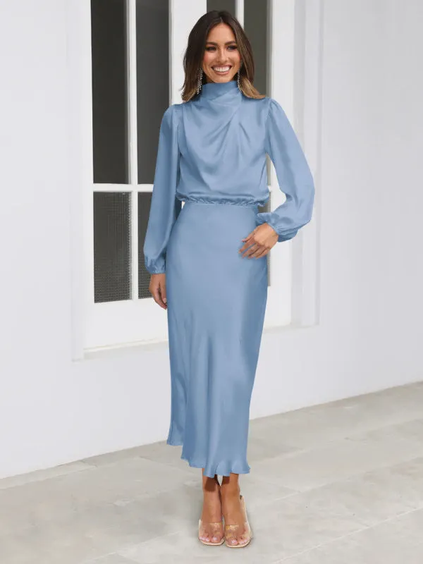 Luna Luxury Biz Satin Dress