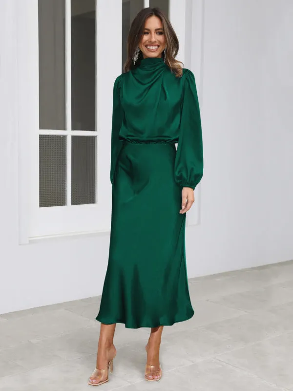 Luna Luxury Biz Satin Dress