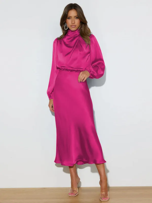 Luna Luxury Biz Satin Dress