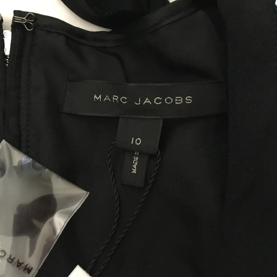 Marc Jacobs Bright Blue Color Sequins Back Buttons Design Dress