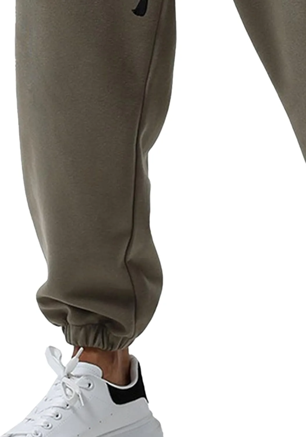 Men's Loose-Fit Gym Sweatpants Workout Jogger Open Bottom Pants Comfortable Breath Sports Trousers