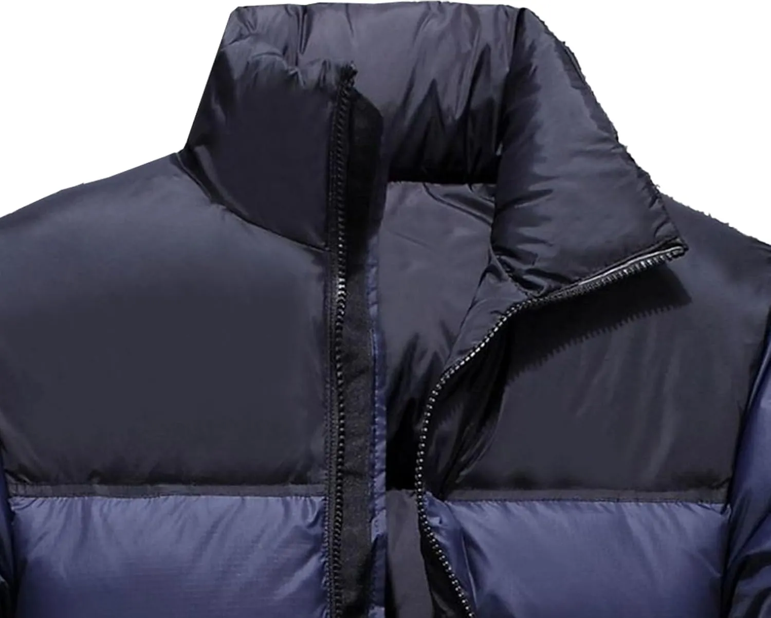 Mens Retro Bubble Puffer Jacket Stylish Stand Collar Duck Down Coats Short Casual Color Down Jackets